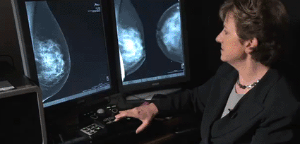 Image: Elizabeth Rafferty, MD, Director of Breast Imaging, reviews three-dimensional (3D) breast tomosynthesis screening images (photo courtesy of Massachusetts General Hospital).